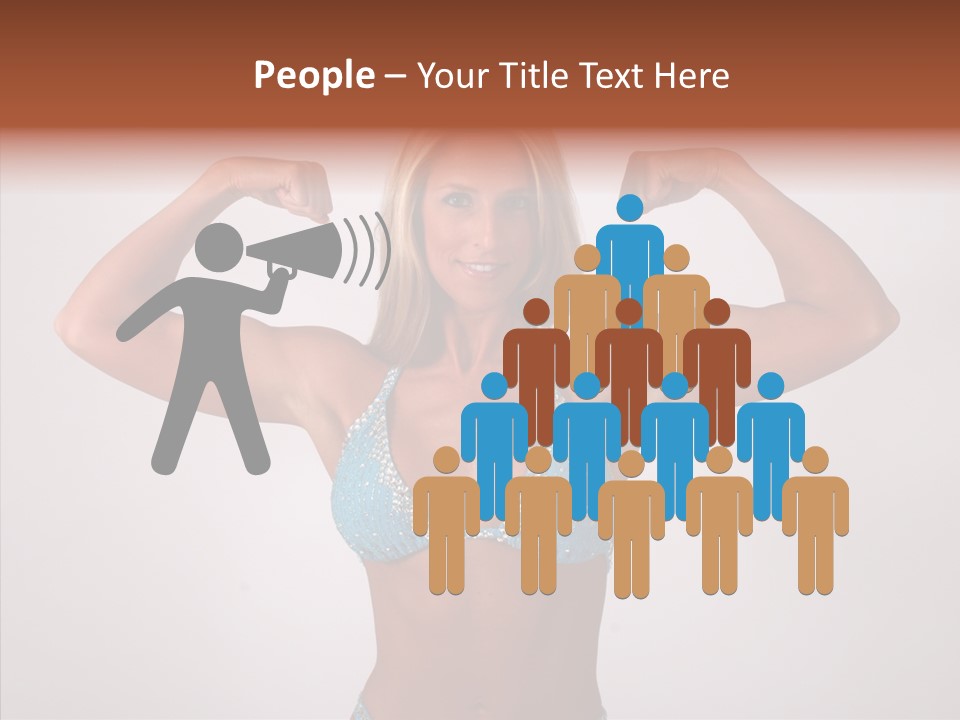 Pose Strength Cute PowerPoint Template