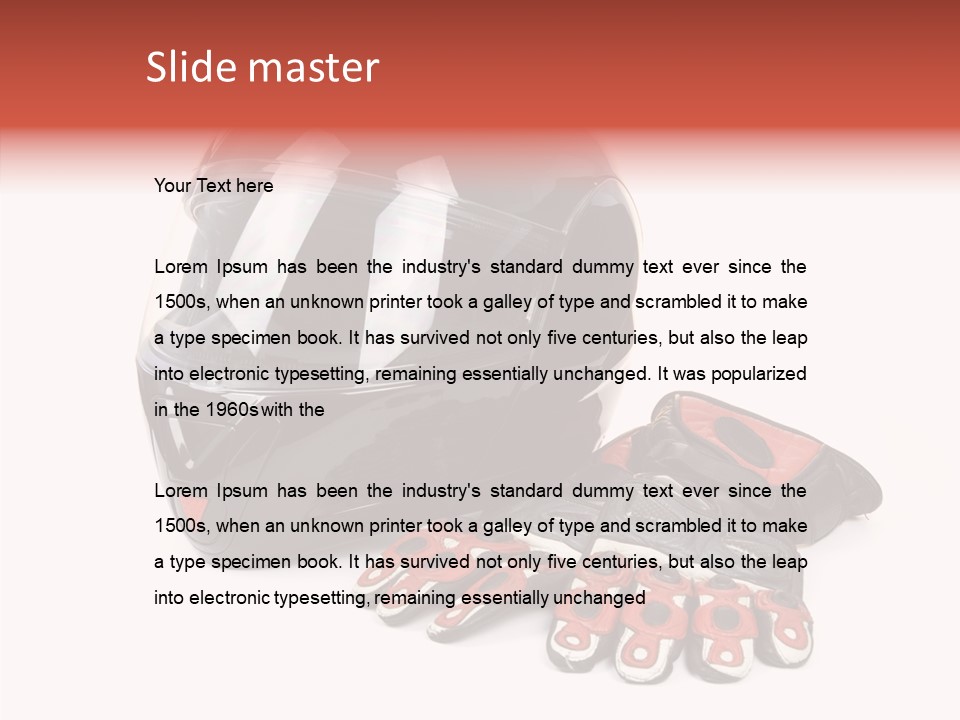 Motorcycle Fiber Leather PowerPoint Template