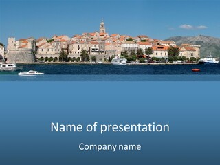 Fortress Croatia Korcula PowerPoint Template