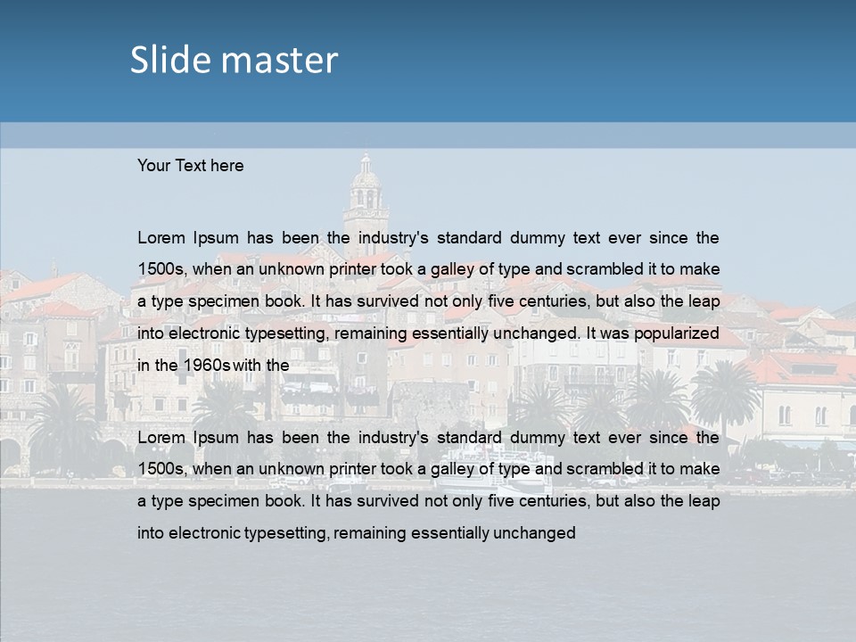 Fortress Croatia Korcula PowerPoint Template