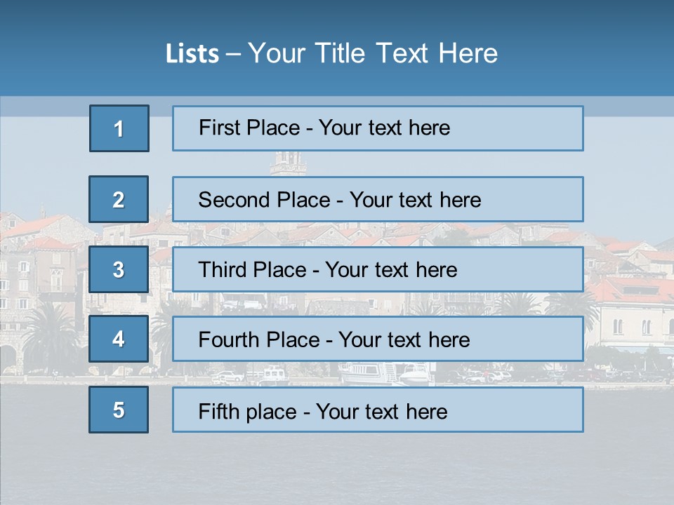 Fortress Croatia Korcula PowerPoint Template