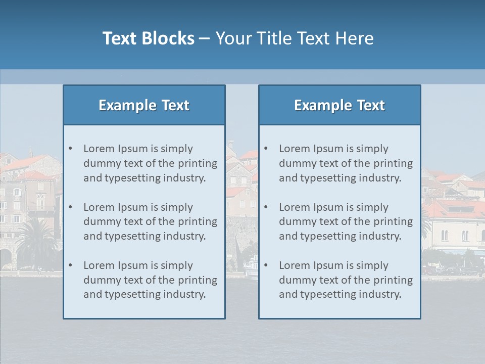 Fortress Croatia Korcula PowerPoint Template
