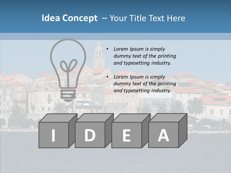 Fortress Croatia Korcula PowerPoint Template