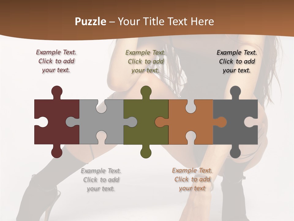 Female Challenge Legs PowerPoint Template