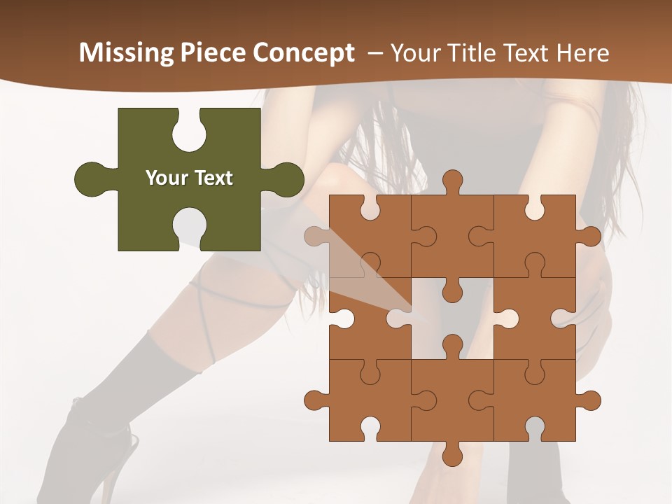 Female Challenge Legs PowerPoint Template