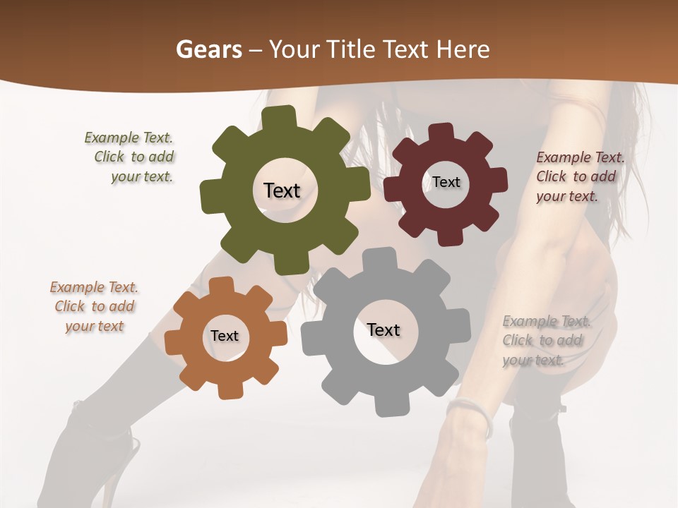 Female Challenge Legs PowerPoint Template