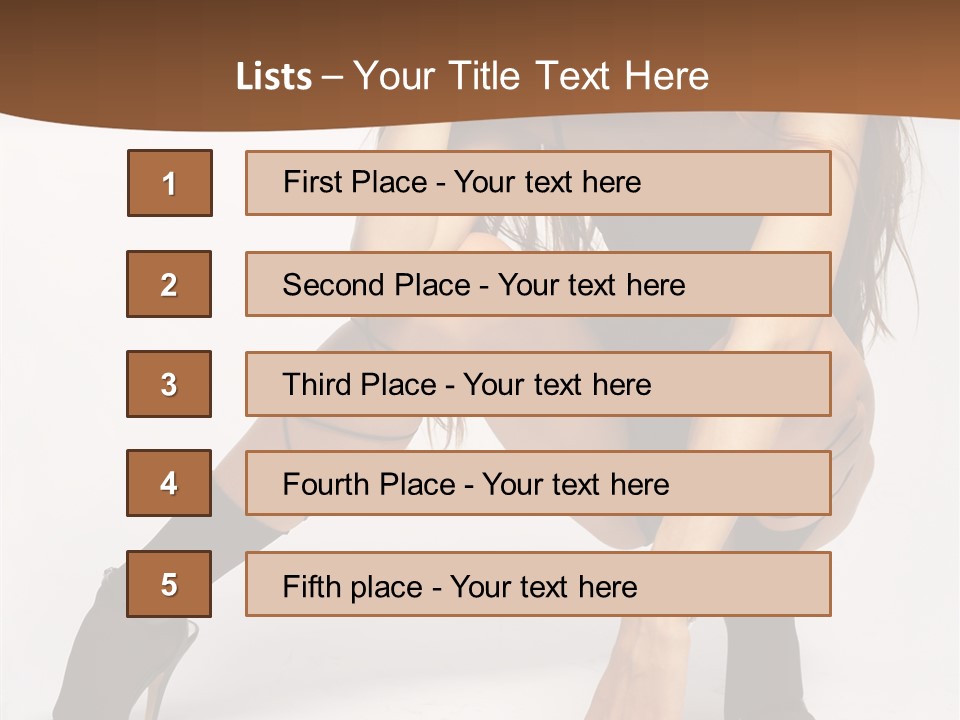 Female Challenge Legs PowerPoint Template