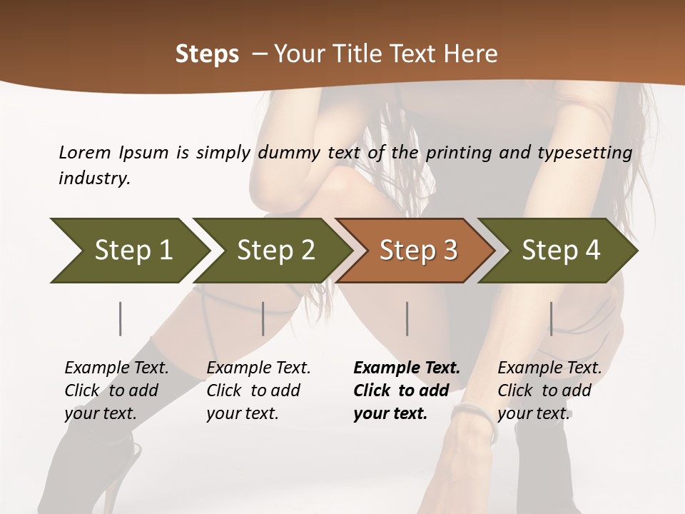 Female Challenge Legs PowerPoint Template