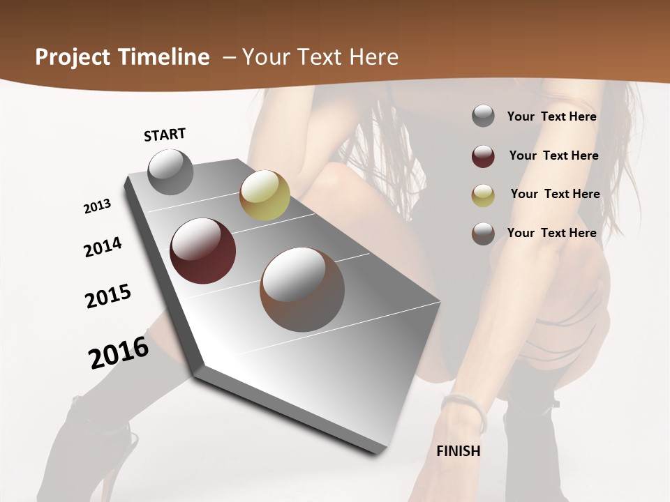 Female Challenge Legs PowerPoint Template