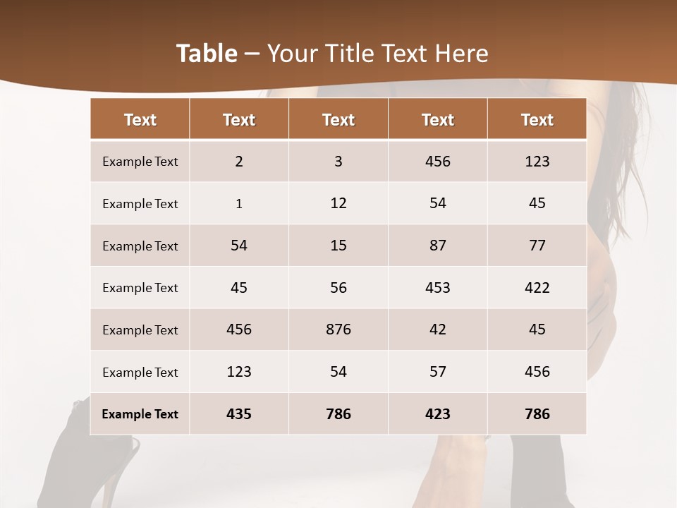 Female Challenge Legs PowerPoint Template