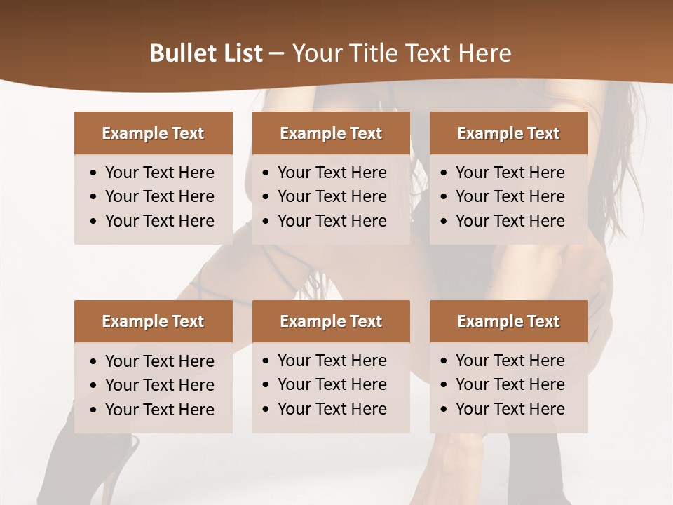 Female Challenge Legs PowerPoint Template