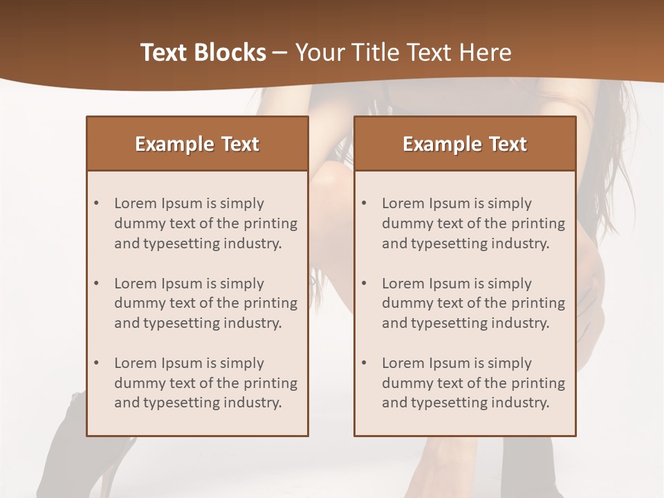 Female Challenge Legs PowerPoint Template