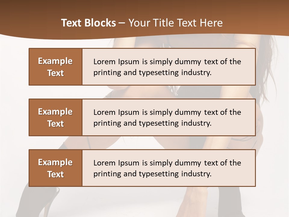 Female Challenge Legs PowerPoint Template