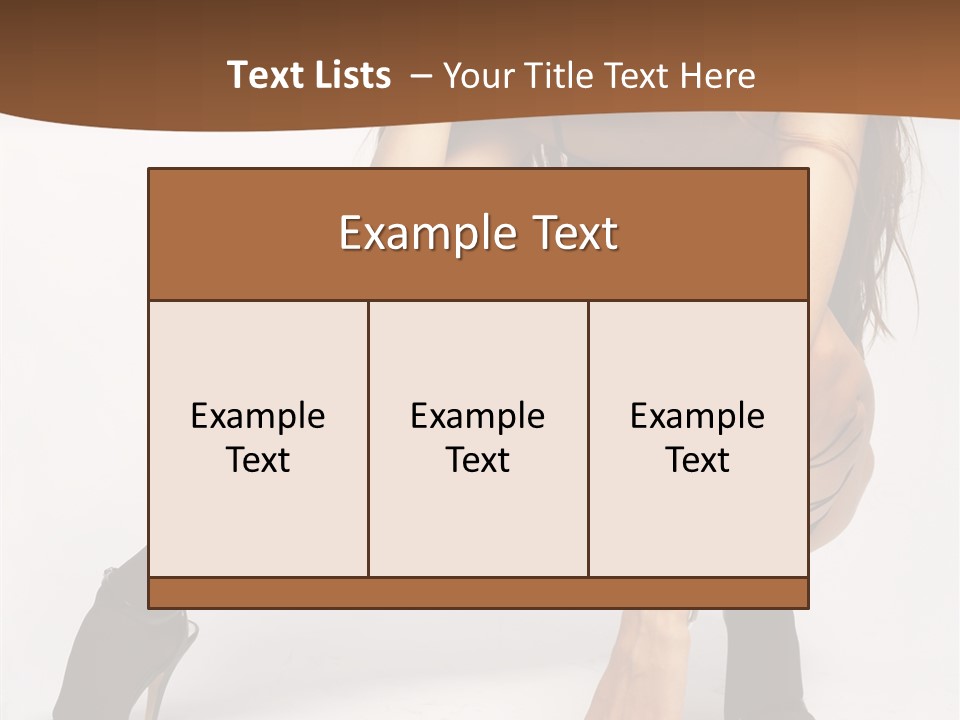 Female Challenge Legs PowerPoint Template