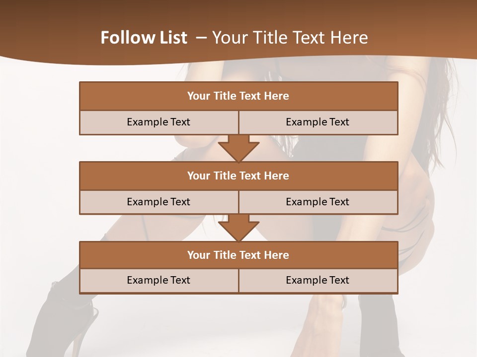 Female Challenge Legs PowerPoint Template