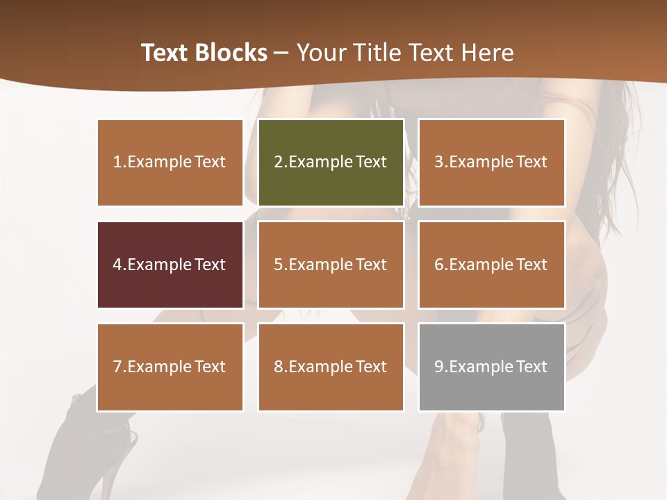 Female Challenge Legs PowerPoint Template