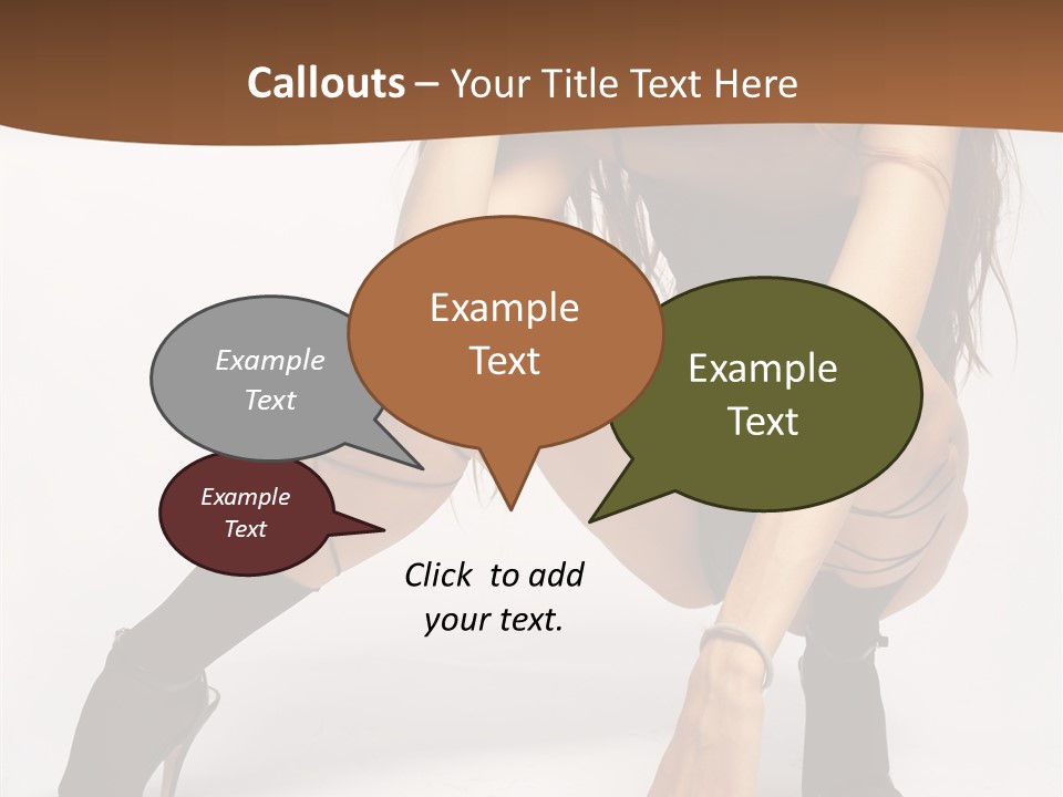 Female Challenge Legs PowerPoint Template