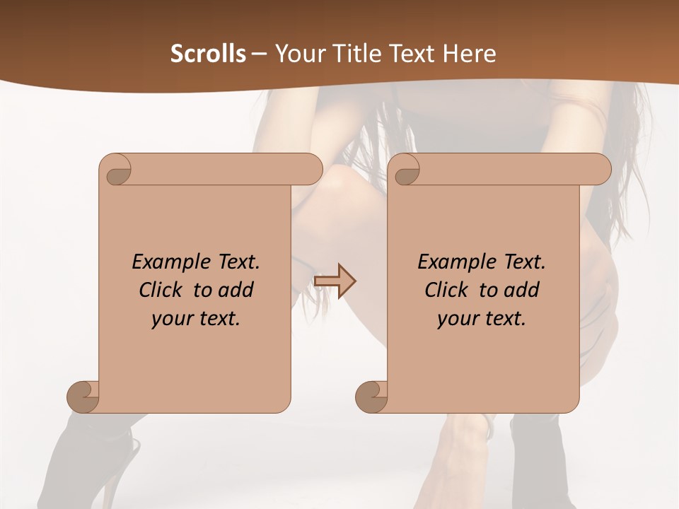 Female Challenge Legs PowerPoint Template