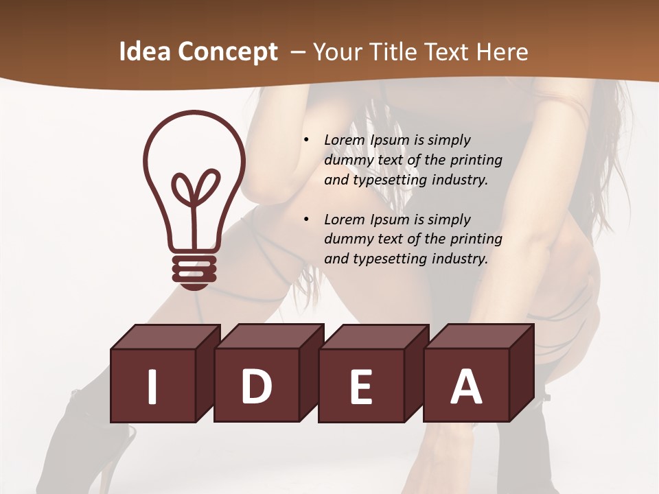 Female Challenge Legs PowerPoint Template