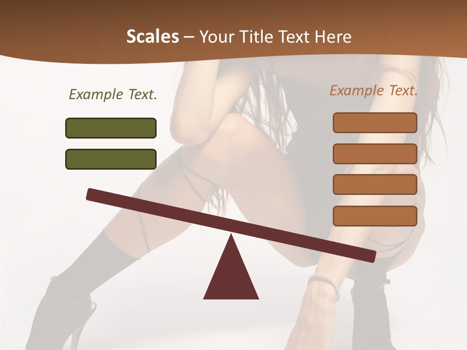 Female Challenge Legs PowerPoint Template