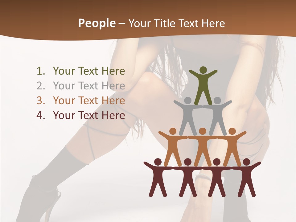 Female Challenge Legs PowerPoint Template
