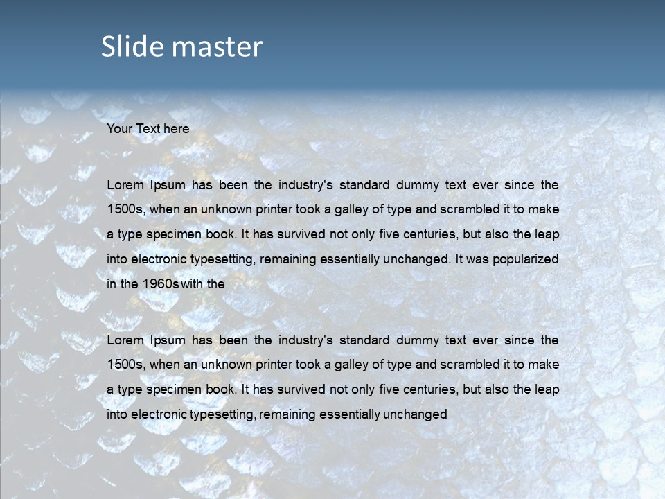 Skin Fish Silver PowerPoint Template