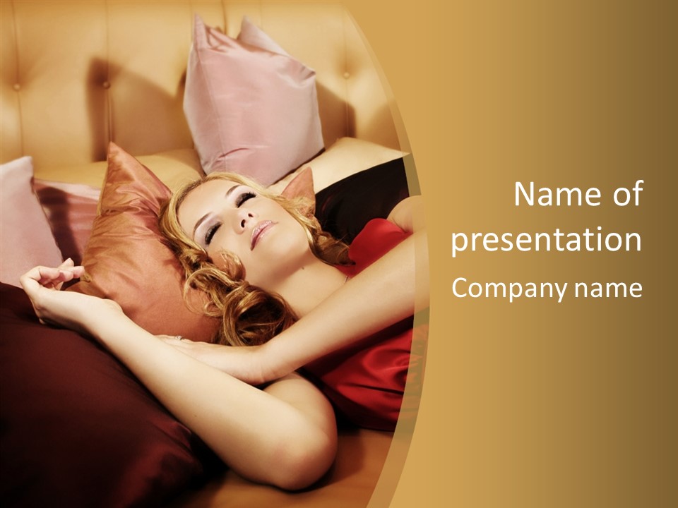 Nap Lady Sleep PowerPoint Template