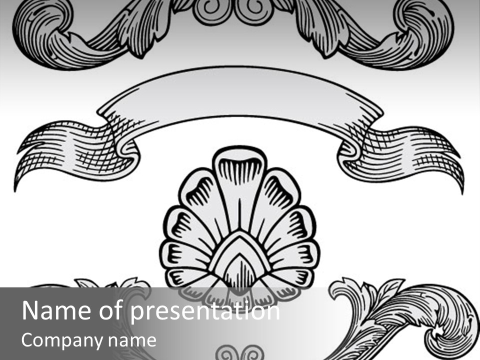 Royal Curve Engraving PowerPoint Template