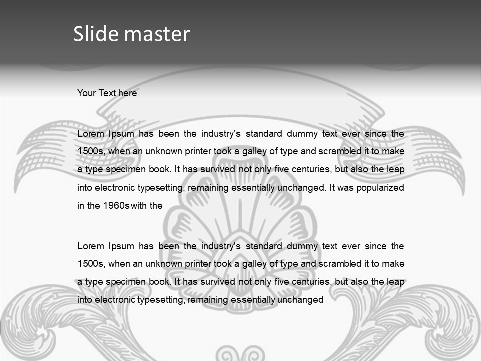 Royal Curve Engraving PowerPoint Template