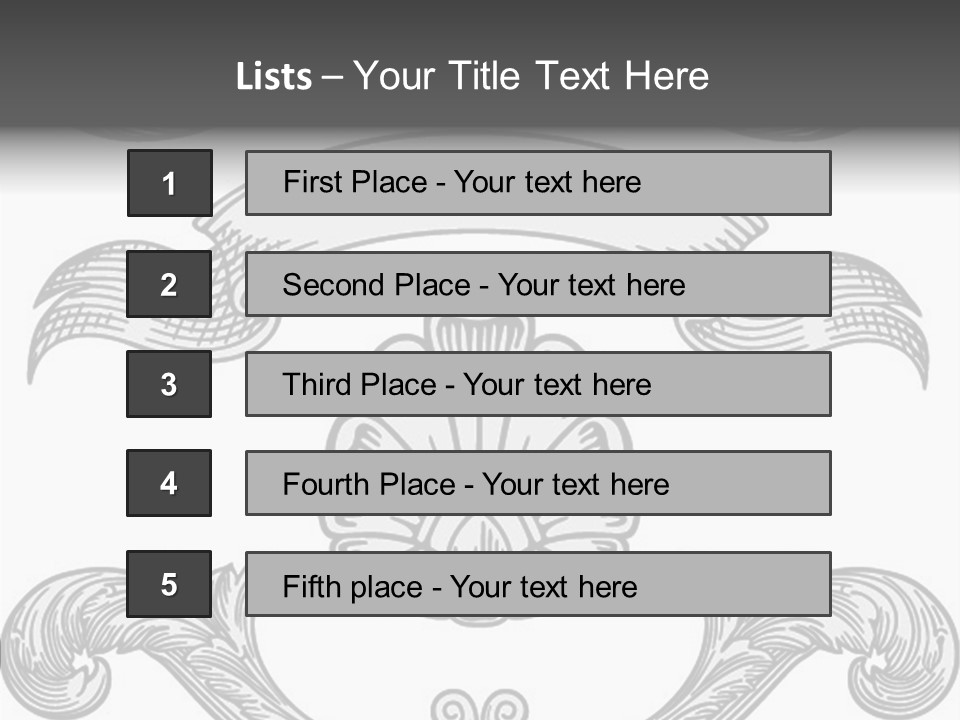 Royal Curve Engraving PowerPoint Template