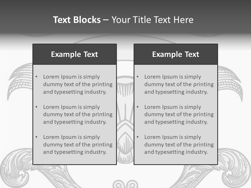 Royal Curve Engraving PowerPoint Template