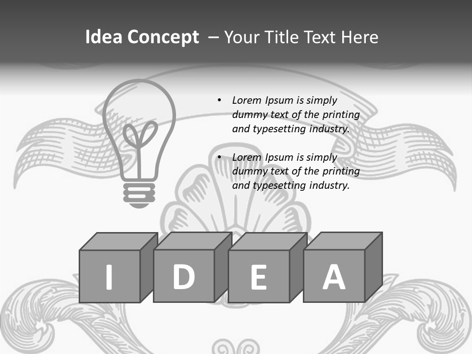 Royal Curve Engraving PowerPoint Template