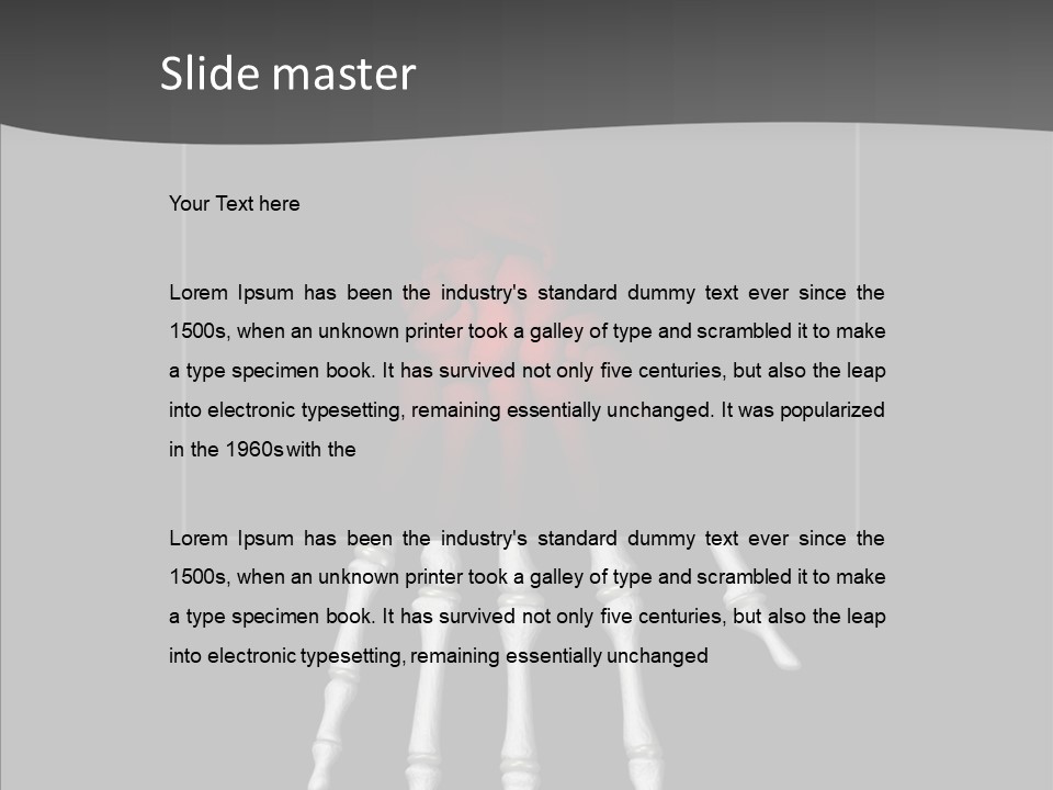 Female Hand Broken PowerPoint Template