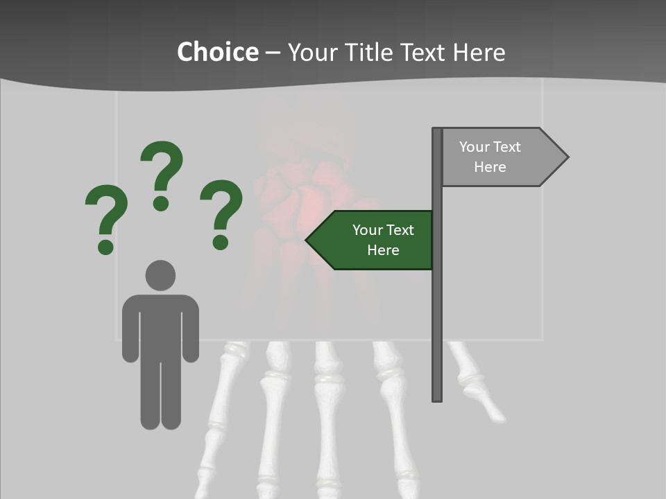 Female Hand Broken PowerPoint Template