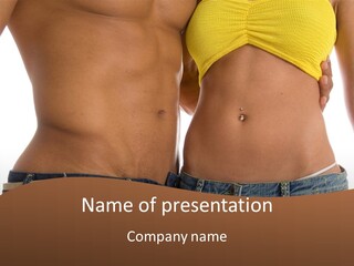 Young Bra Woman PowerPoint Template