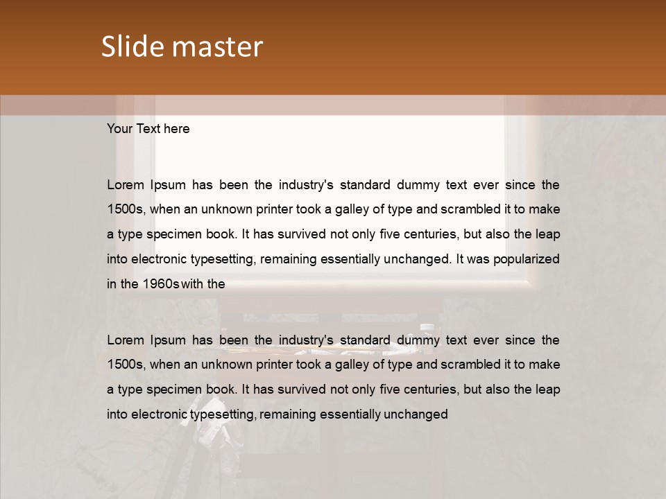 Paints Painter Brushes PowerPoint Template