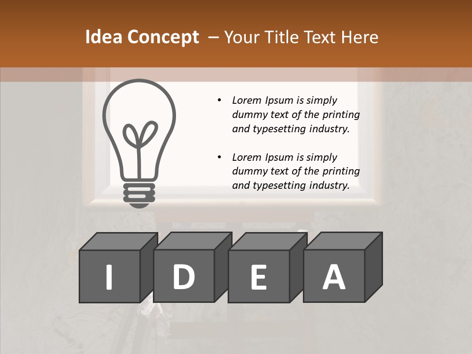 Paints Painter Brushes PowerPoint Template