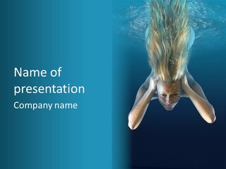 Sea Hair Do Backgrounds PowerPoint Template