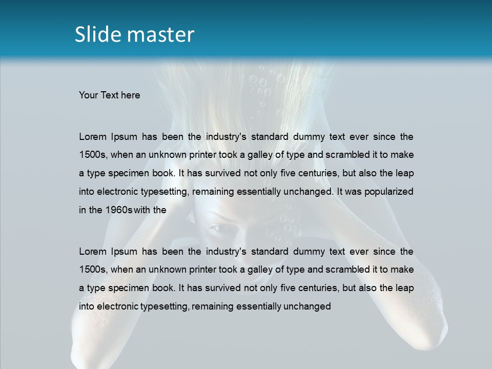 Sea Hair Do Backgrounds PowerPoint Template