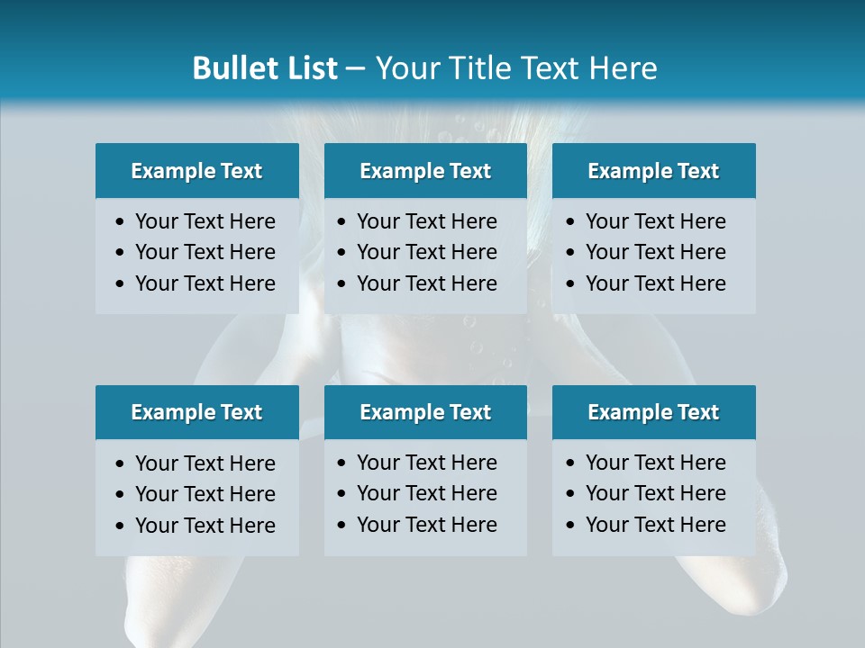 Sea Hair Do Backgrounds PowerPoint Template