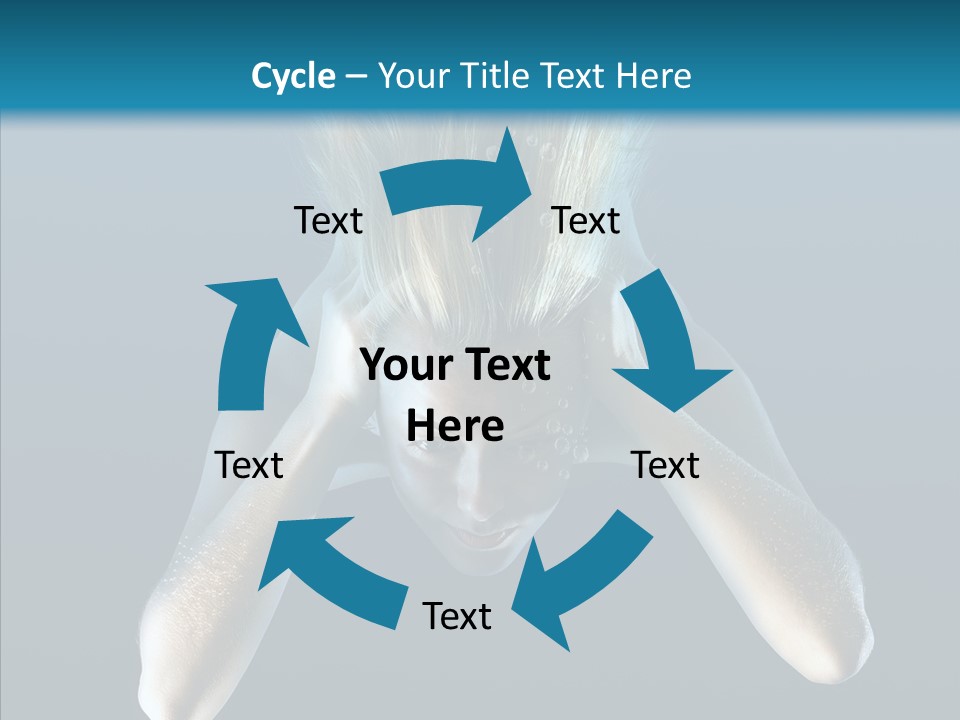 Sea Hair Do Backgrounds PowerPoint Template