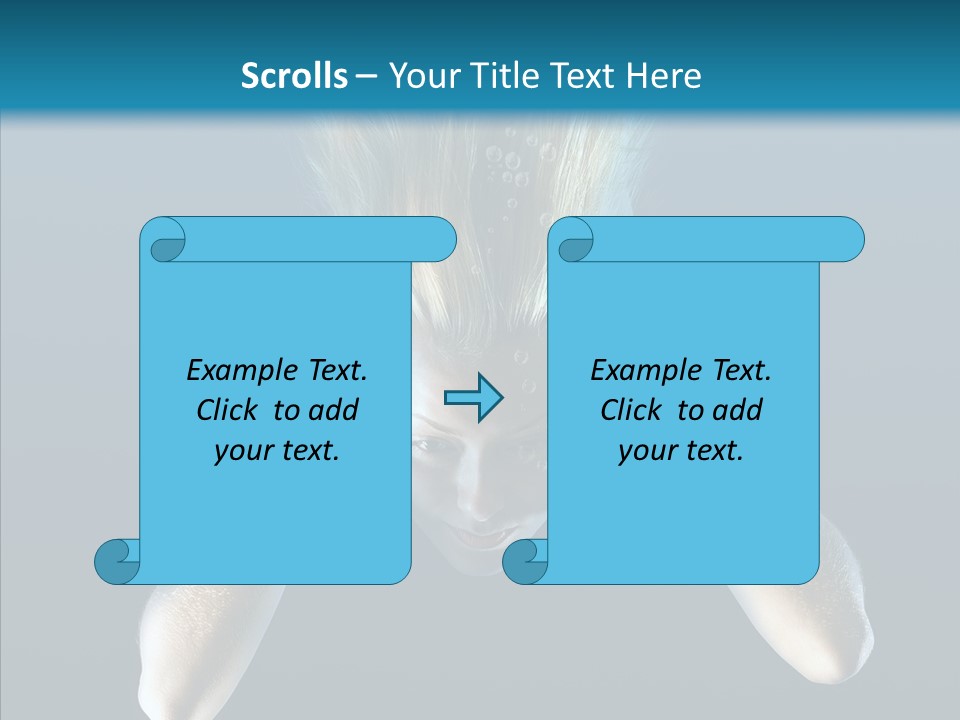 Sea Hair Do Backgrounds PowerPoint Template