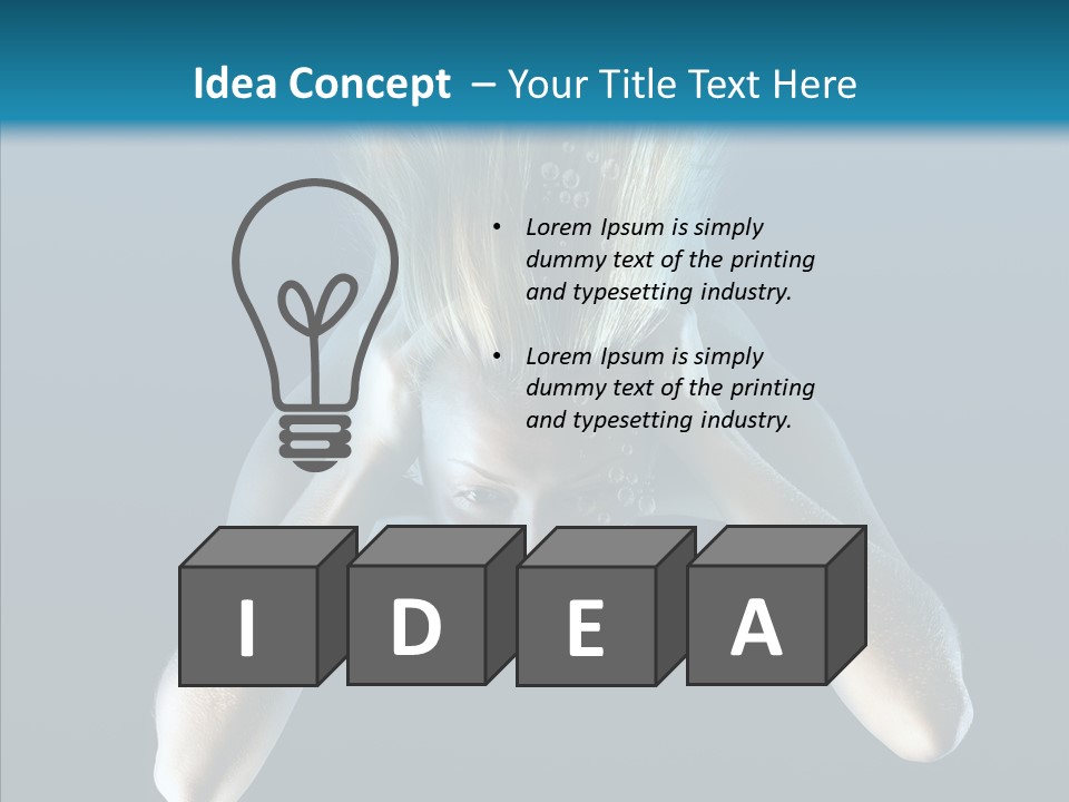 Sea Hair Do Backgrounds PowerPoint Template