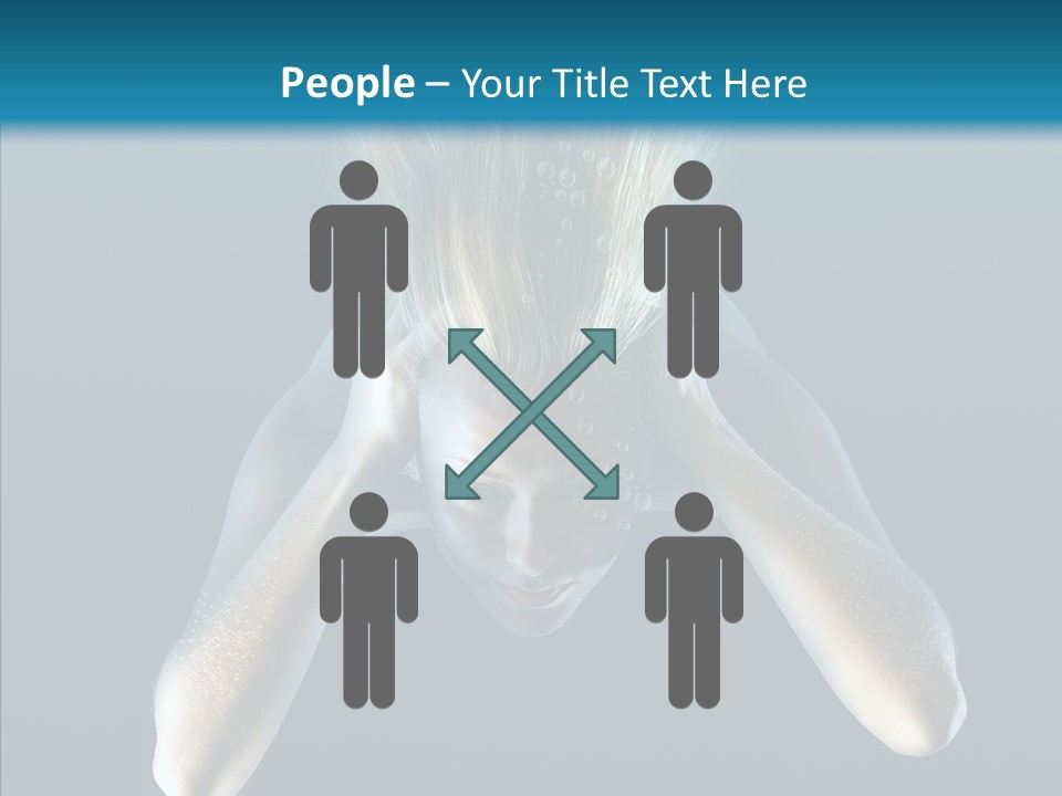 Sea Hair Do Backgrounds PowerPoint Template