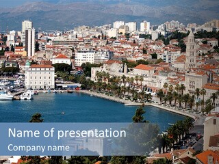 Port Cloud Tourism PowerPoint Template