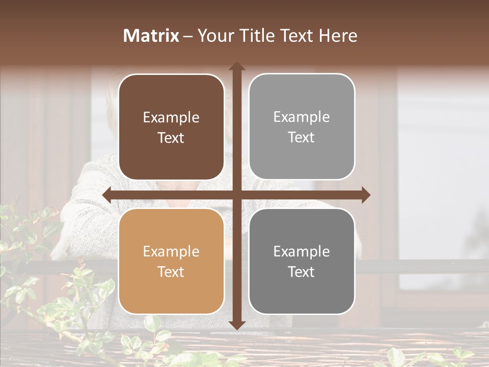 Portrait Daydream Mature PowerPoint Template