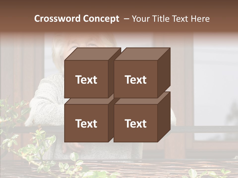 Portrait Daydream Mature PowerPoint Template