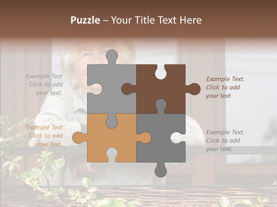 Portrait Daydream Mature PowerPoint Template