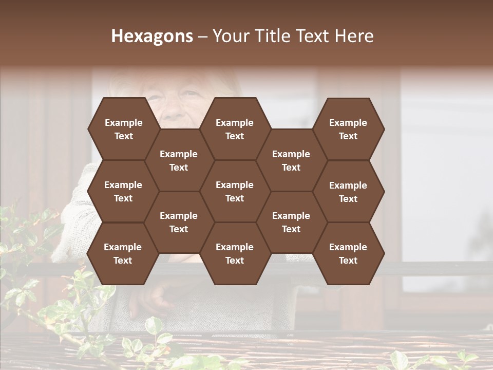 Portrait Daydream Mature PowerPoint Template