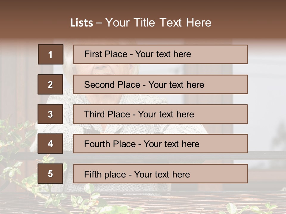 Portrait Daydream Mature PowerPoint Template